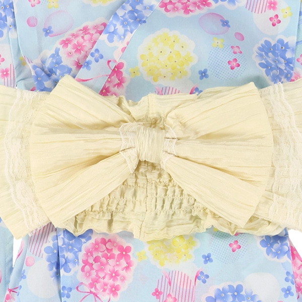 2Way浴衣 サンドレスタイプ 3点セット（紫陽花）