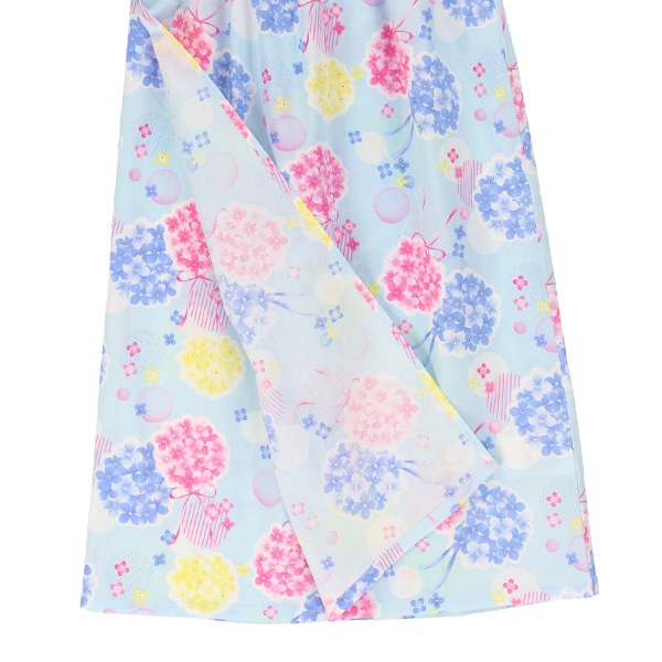 2Way浴衣 サンドレスタイプ 3点セット（紫陽花）