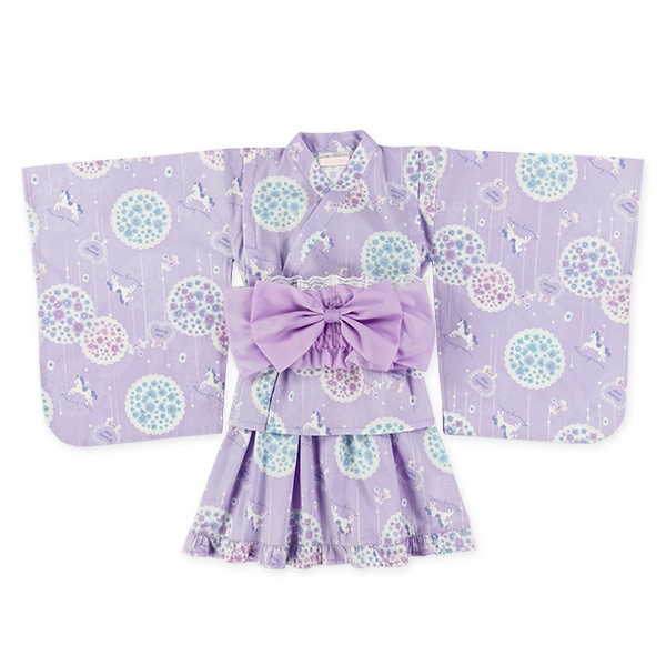 2Way浴衣 サンドレスタイプ 3点セット（ユニコーン）