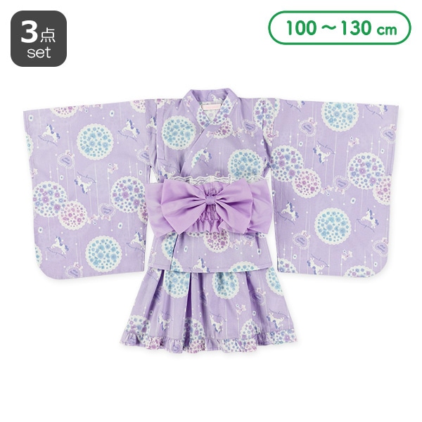 2Way浴衣 サンドレスタイプ 3点セット（ユニコーン）