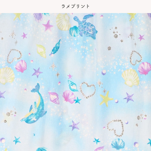 2Way浴衣 サンドレスタイプ 3点セット（イルカ・貝）