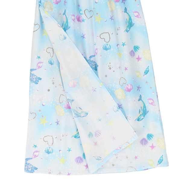 2Way浴衣 サンドレスタイプ 3点セット（イルカ・貝）