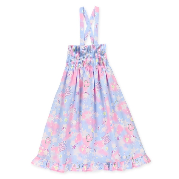 2Way浴衣 サンドレスタイプ 3点セット（オーロラ・ユニコーン）