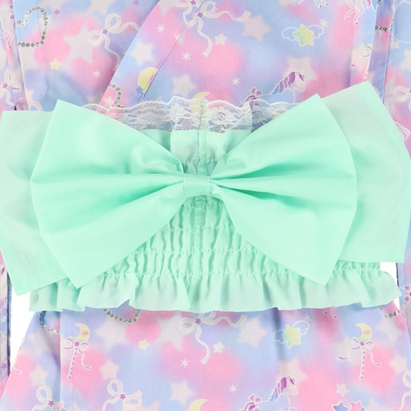 2Way浴衣 サンドレスタイプ 3点セット（オーロラ・ユニコーン）