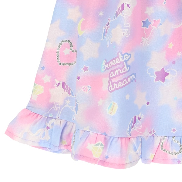 2Way浴衣 サンドレスタイプ 3点セット（オーロラ・ユニコーン）