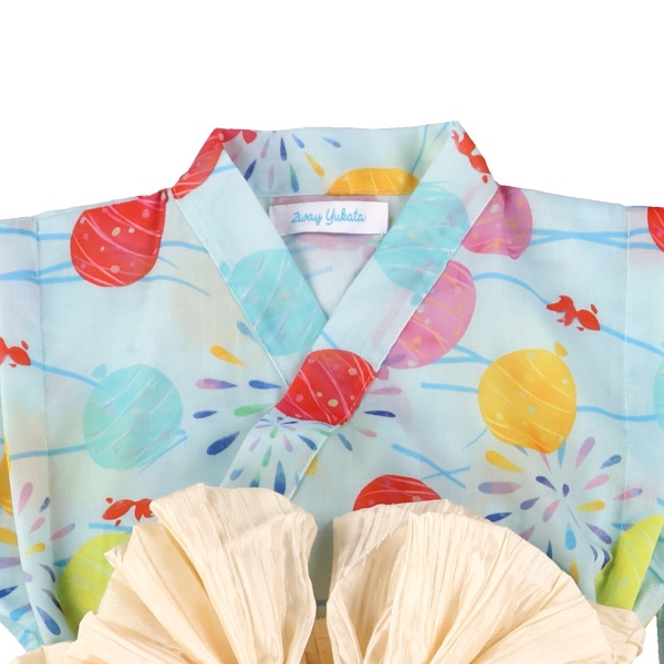 軽量&爽やか 2Way浴衣 サンドレスタイプ 4点セット（ヨーヨー）