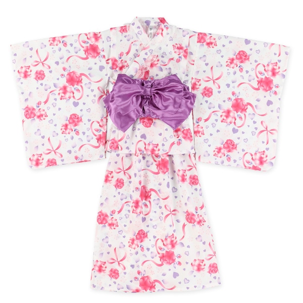 2Way浴衣 サンドレスタイプ 3点セット（薔薇・リボン）
