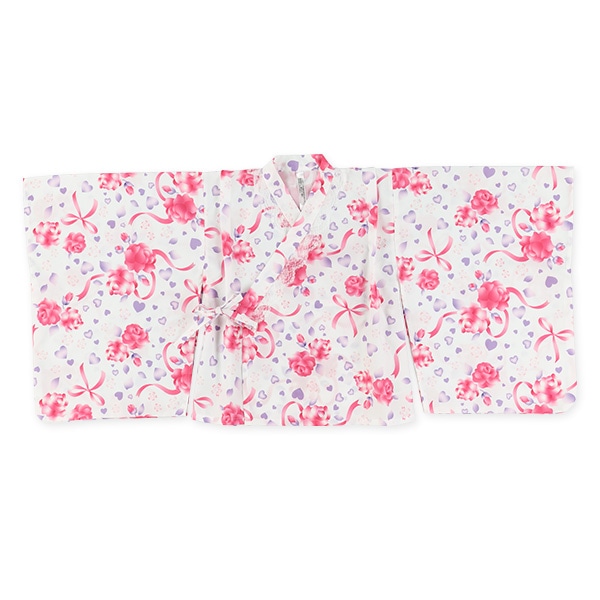 2Way浴衣 サンドレスタイプ 3点セット（薔薇・リボン）
