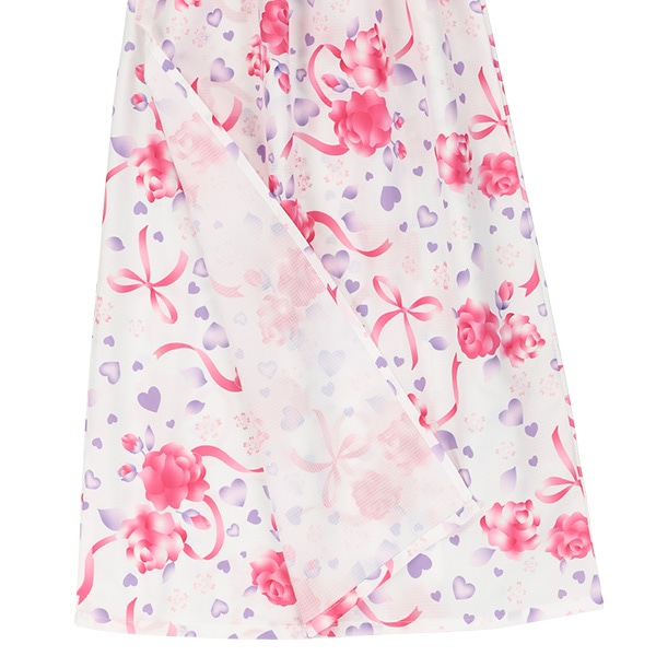 2Way浴衣 サンドレスタイプ 3点セット（薔薇・リボン）