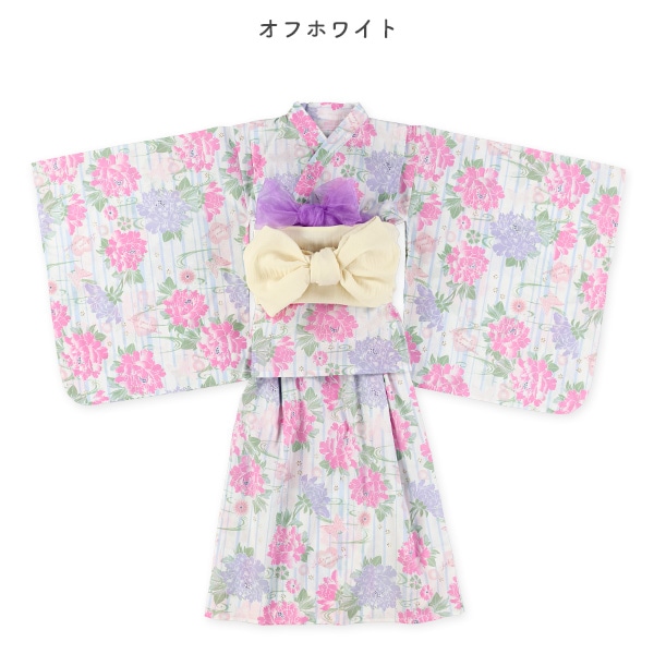 2Way浴衣サンドレス 3点セット（大花柄）