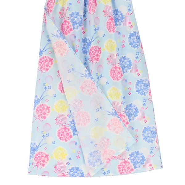 2Way浴衣 サンドレスタイプ 4点セット（紫陽花）