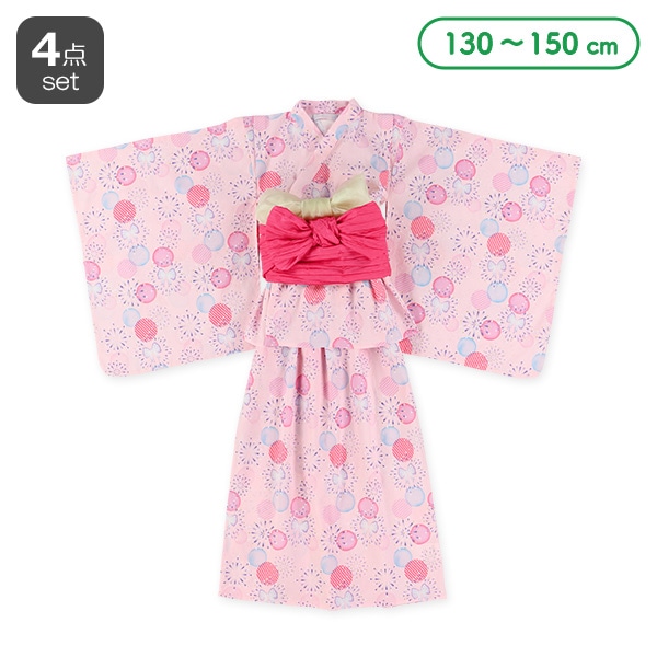 2Way浴衣 サンドレスタイプ 4点セット（花火）