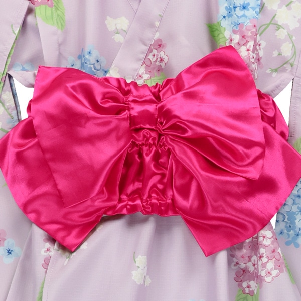 らくらくワンピース型浴衣ドレス 2点セット（紫陽花）