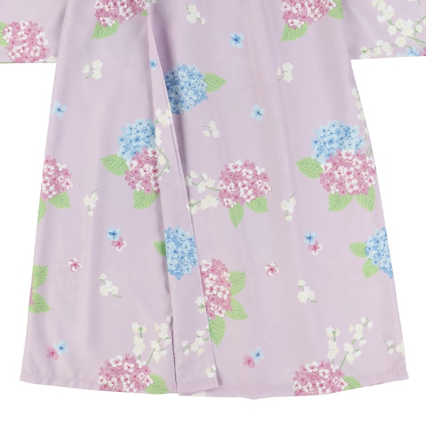 らくらくワンピース型浴衣ドレス 2点セット（紫陽花）