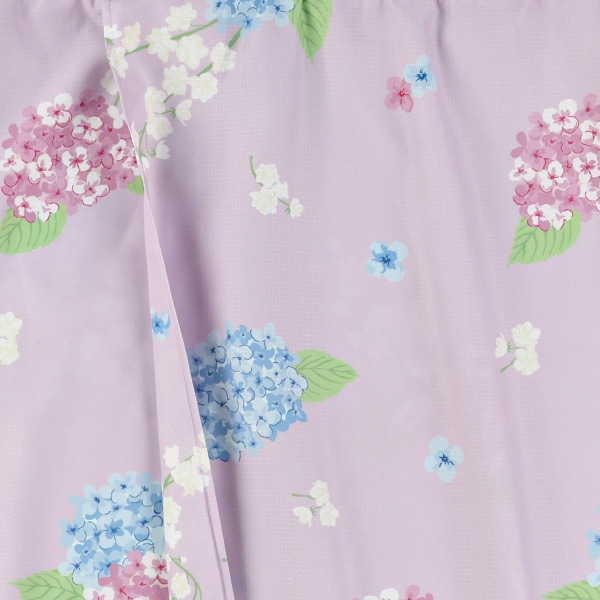 らくらくワンピース型浴衣ドレス 2点セット（紫陽花）