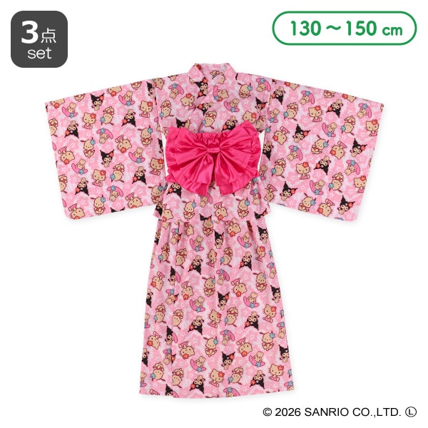 2Way浴衣 サンドレスタイプ 3点セット（サンリオキャラクターズ）