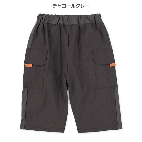 布帛前後切り替えハーフパンツ