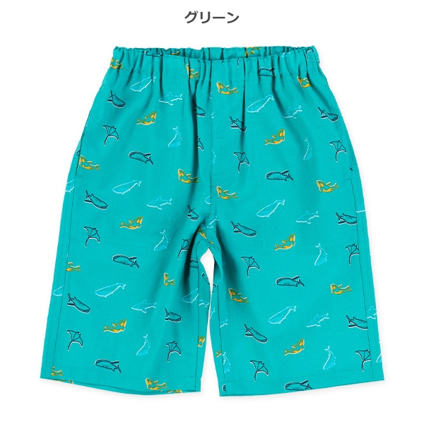 サメ総柄プリントハーフパンツ