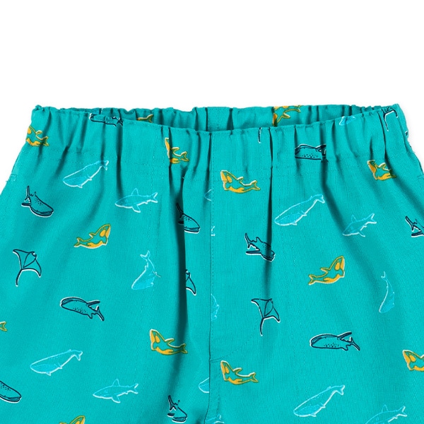 サメ総柄プリントハーフパンツ
