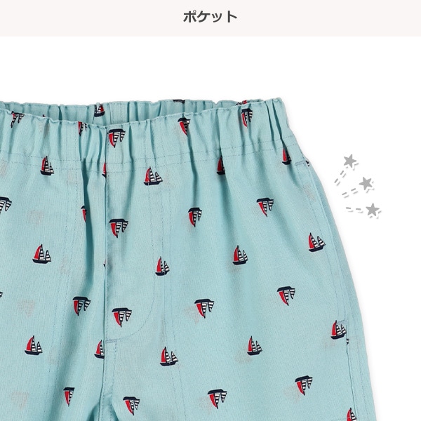 ヨット総柄ハーフパンツ
