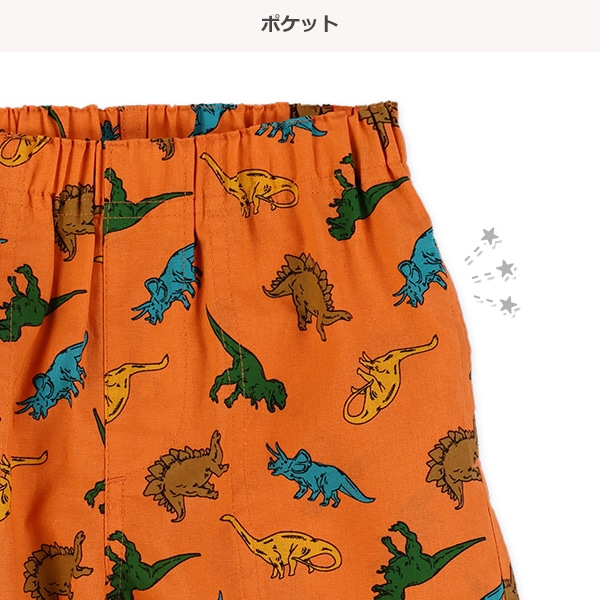 カラフル恐竜ハーフパンツ
