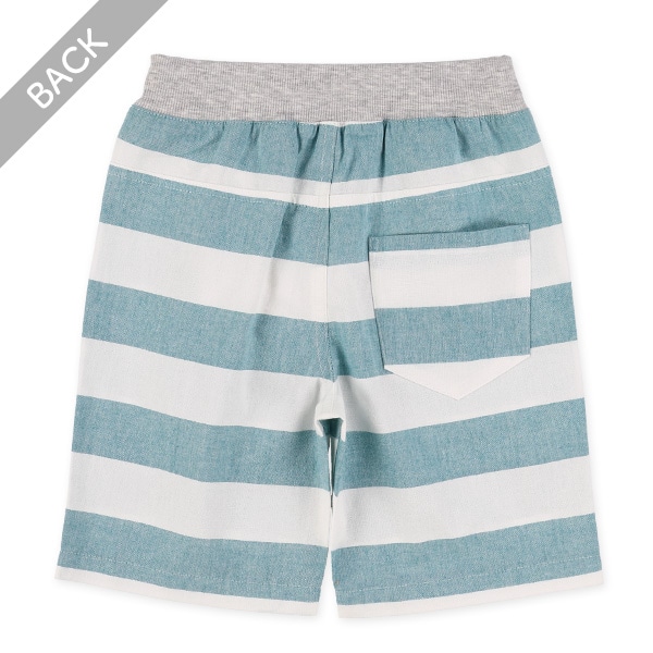 布帛ボーダーハーフパンツ