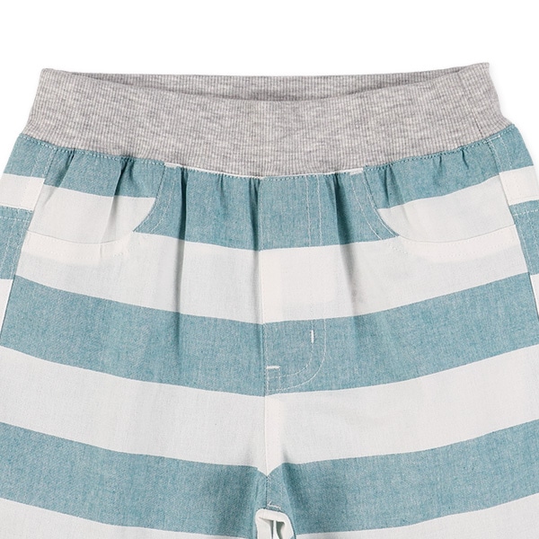 布帛ボーダーハーフパンツ