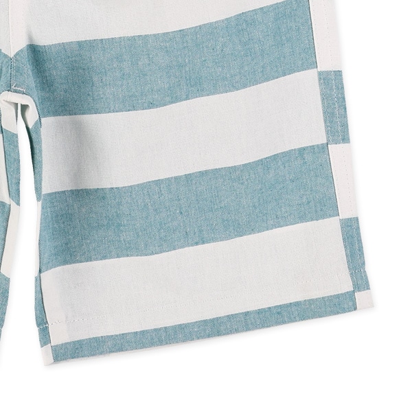 布帛ボーダーハーフパンツ