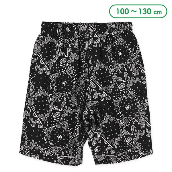 レーヨン総柄ハーフパンツ