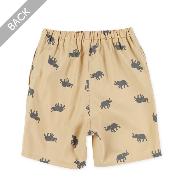 ツイルぞう・くまプリントハーフパンツ