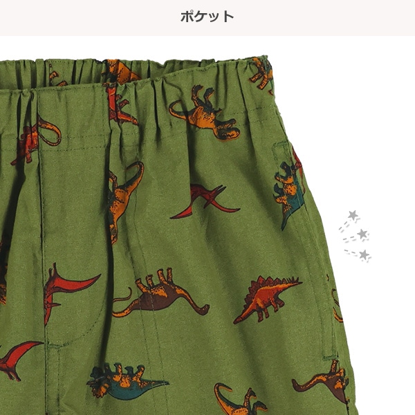 恐竜総柄ハーフパンツ