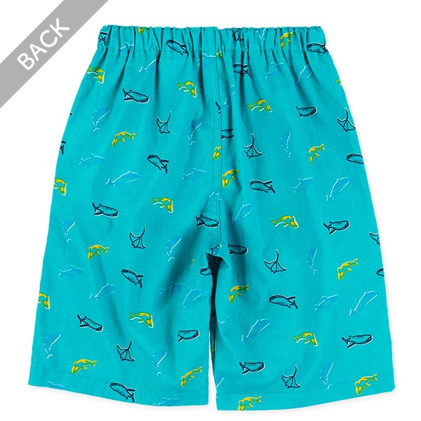 海の生き物総柄ハーフパンツ