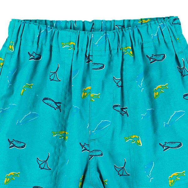海の生き物総柄ハーフパンツ