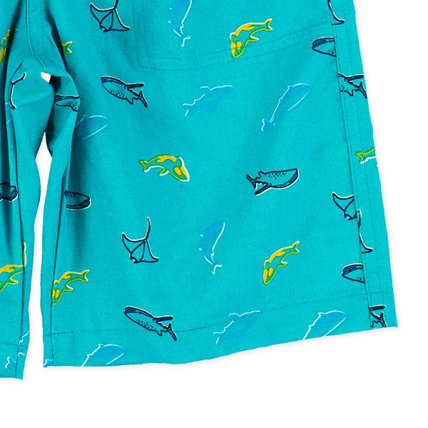 海の生き物総柄ハーフパンツ