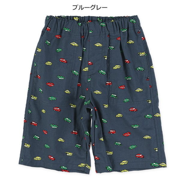 カラフルくるま総柄ハーフパンツ