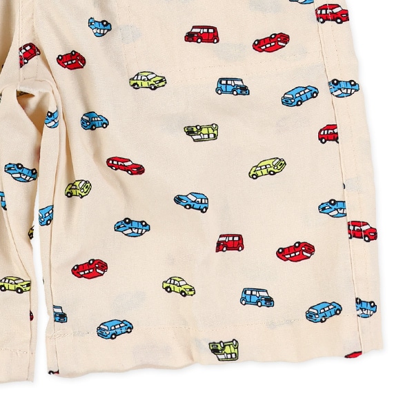 カラフルくるま総柄ハーフパンツ