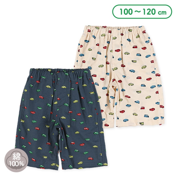カラフルくるま総柄ハーフパンツ