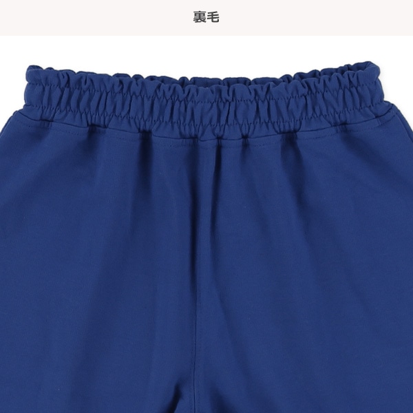 ミニ裏毛裾プリントハーフパンツ