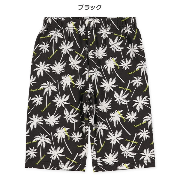 ヤシの木柄ハーフパンツ