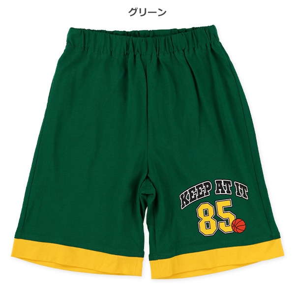 裾切り替えハーフパンツ