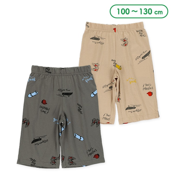 スケボー総柄ハーフパンツ