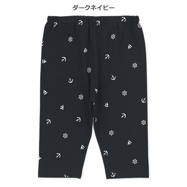 5分丈マリン柄レギンス