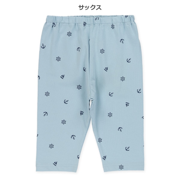 5分丈マリン柄レギンス