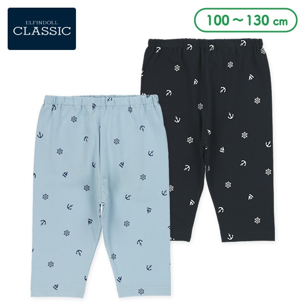 5分丈マリン柄レギンス