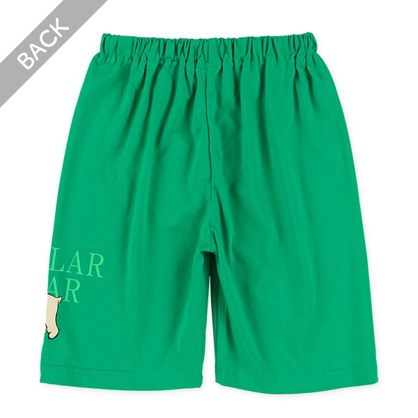 天竺白くま柄ハーフパンツ