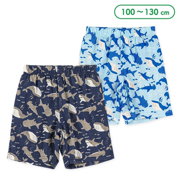サメくじら総柄ハーフパンツ