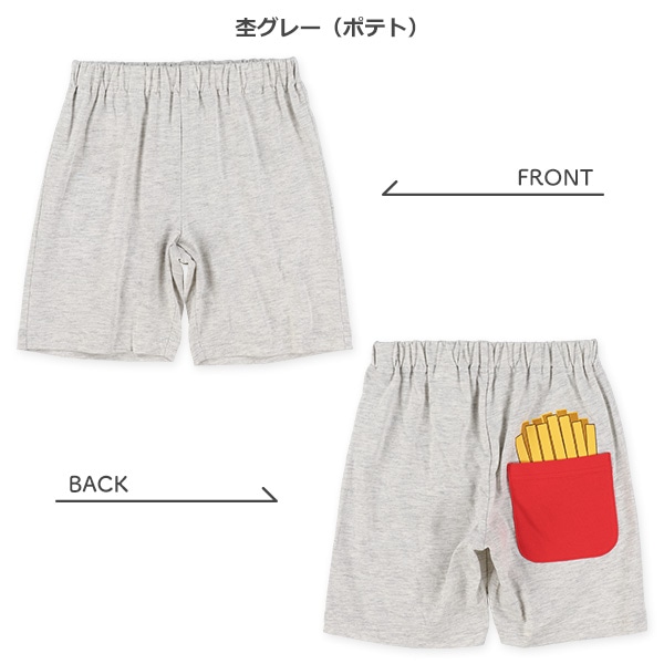 バックプリントハーフパンツ