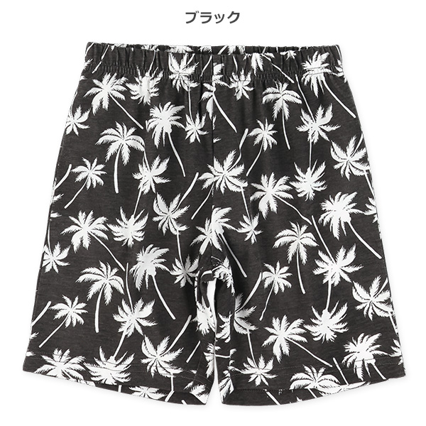 ヤシの木柄ハーフパンツ