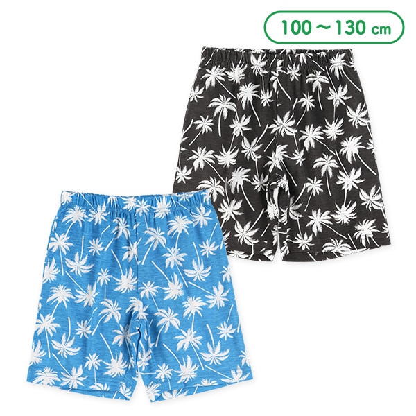 ヤシの木柄ハーフパンツ