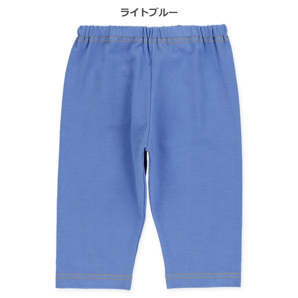 5分丈デニム風レギンス